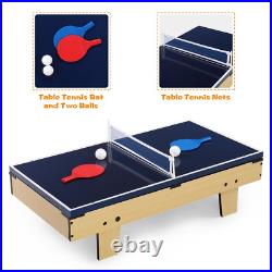 Zimtown 3Ft 4 in 1 Multi Game Table, Hockey Tennis Football Pool Table Billiard